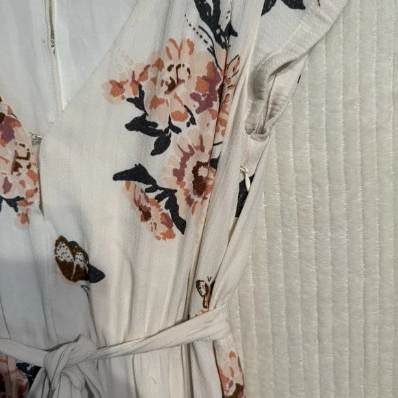 Free People All I Got Floral Maxi Dress in Ivory & Pink Size 2 Boho - Picture 10 of 15